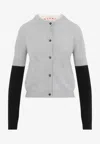 Marni Wool And Cashmere Cardigan In Gray