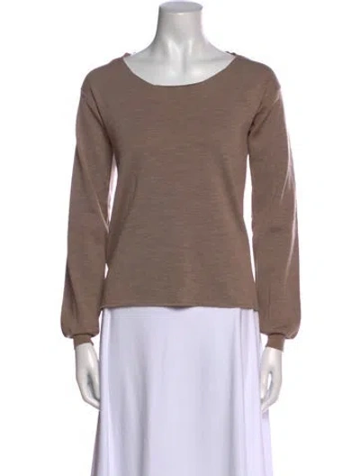 Pre-owned Marni Wool Bateau Neckline Top In Neutral