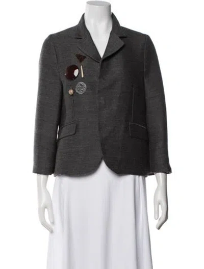 Pre-owned Marni Wool Blazer In Gray