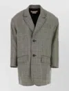 Marni Wool Blazer Oversize Embroidered Checked Design In Green
