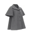 Marni Wool Blend Flannel Flutter Short Jacket In Gray