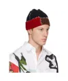 Marni Black Wool Mixed Knit Beanie In Black