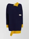 Marni Wool Blend Midi Dress With Cocoon Silhouette