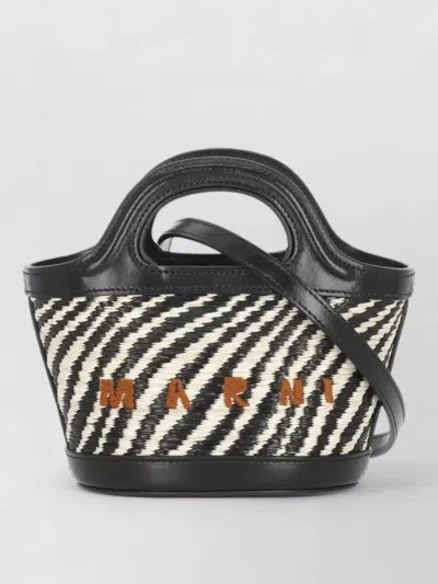 Marni Wool Blend Mini Shoulder Bag Stripes