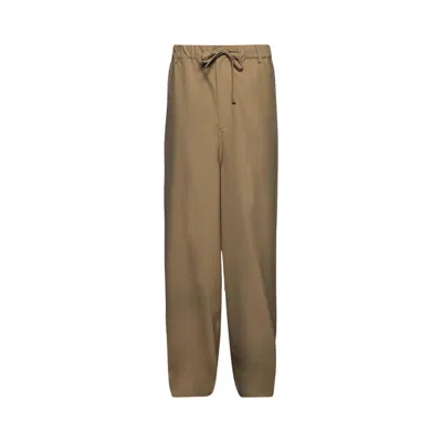Pre-owned Marni Wool Blend Trousers 'winter Wheat' | Tan | Men's Size 50 In Brown