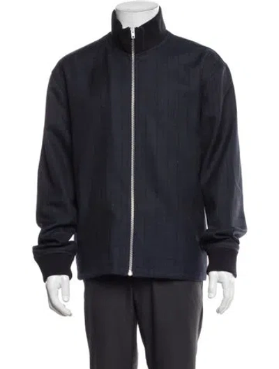 Pre-owned Marni Wool Bomber Jacket In Blue