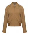 Marni Wool Bomber Jacket In Brown