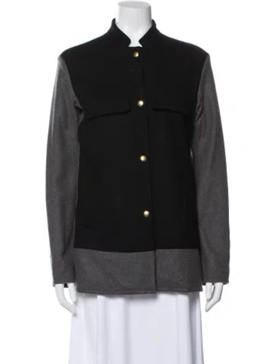 Pre-owned Marni Wool Bomber Jacket In Gray