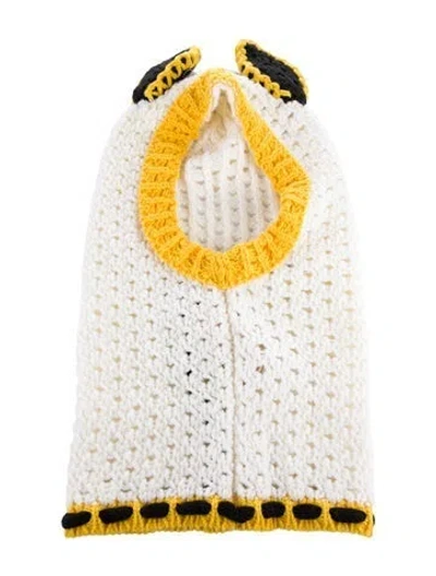 Pre-owned Marni Wool Cable Gifting Gauge In White