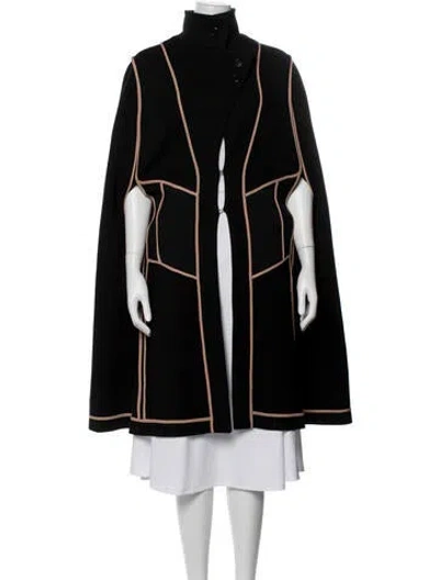 Pre-owned Marni Wool Cape In Black
