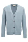 Marni Classic Wool Cardigan With Button Closure In Blue