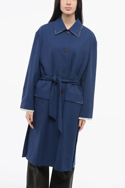 Marni Wool Coat With Contrasting Stitching