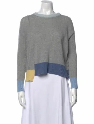 Pre-owned Marni Wool Colorblock Pattern Sweater In Gray