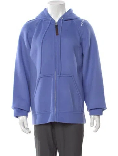 Pre-owned Marni Wool Crew Neck Hoodie W/ Tags In Purple