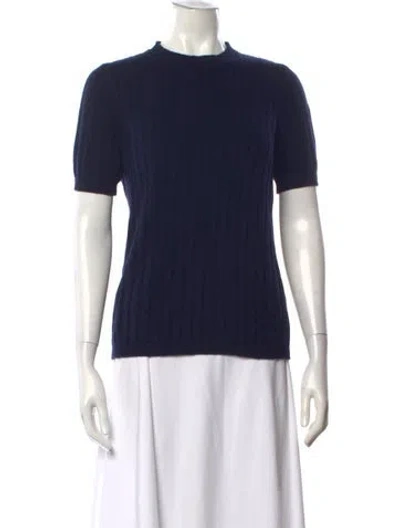 Pre-owned Marni Wool Crew Neck Sweater In Blue