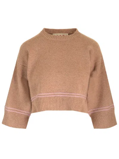 MARNI WOOL CROPPED SWEATER