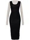 Marni Layered Knit Dress In Black