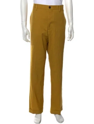 Pre-owned Marni Wool Dress Pants In Yellow