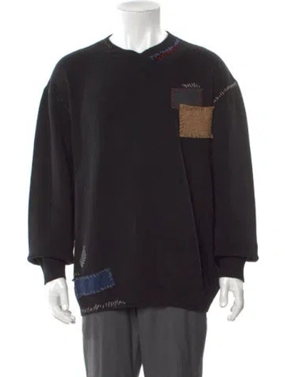 Pre-owned Marni Wool Graphic Print Pullover In Black