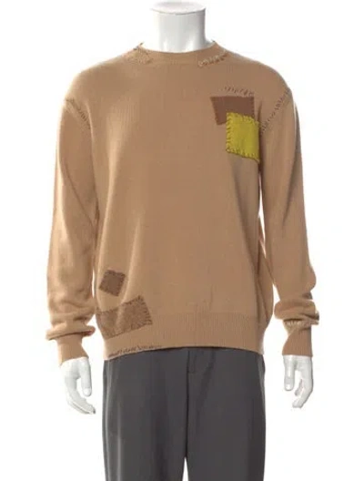 Pre-owned Marni Wool Graphic Print Pullover In Brown