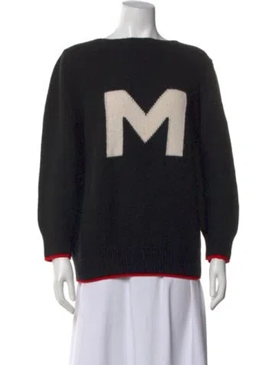Pre-owned Marni Wool Graphic Print Sweater In Black