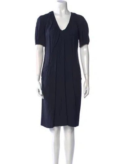 Pre-owned Marni Wool Knee-length Dress In Black