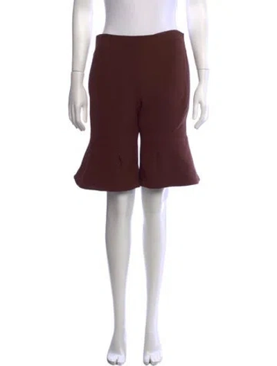 Pre-owned Marni Wool Knee-length Shorts In Burgundy
