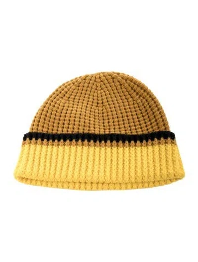 Pre-owned Marni Wool Knit Beanie In Yellow