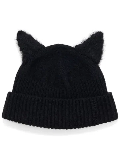 Marni Wool Knitted Beanie In 00n99 Black