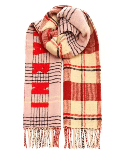 Marni Wool Long Scarf In Multicolor