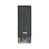 Marni Grey Mohair Blend Scarf With Fringes In Green