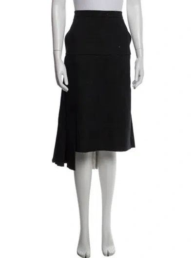 Pre-owned Marni Wool Midi Length Skirt In Black