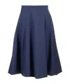 Marni Wool Midi Skirt In Blue