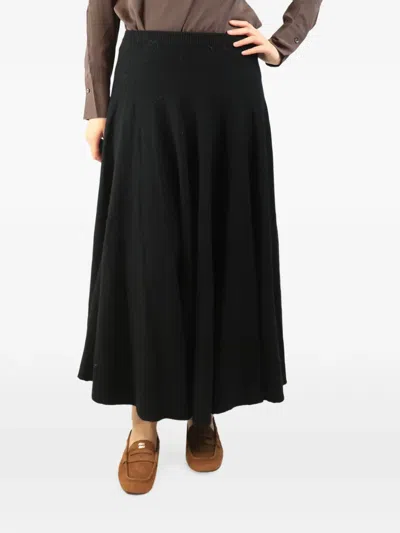 Pre-owned Marni Wool Midi Skirt In Black
