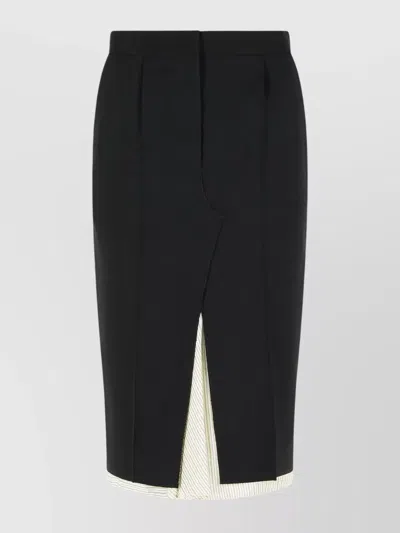 Marni Wool Midi Skirt Exposed Lining