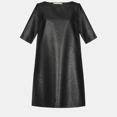 Pre-owned Marni Wool Mini Dress 42 In Black
