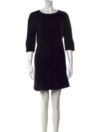 Pre-owned Marni Wool Mini Dress In Black