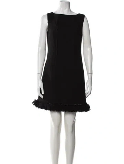 Pre-owned Marni Wool Mini Dress In Black/blue