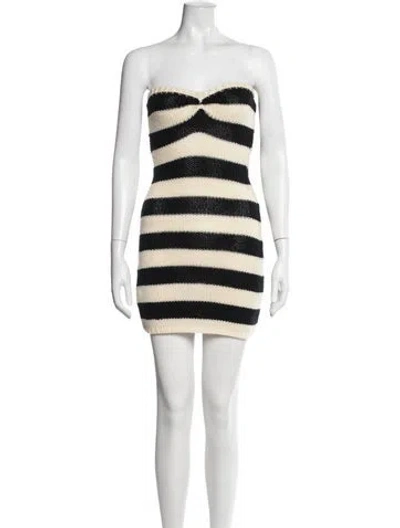 Pre-owned Marni Wool Mini Dress In Neutrals