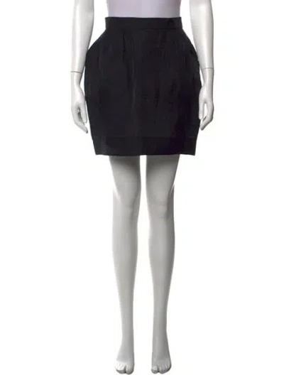 Pre-owned Marni Wool Mini Skirt In Black/blue