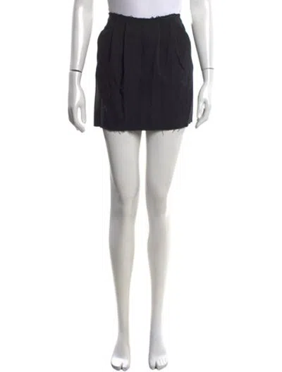 Pre-owned Marni Wool Mini Skirt In Black/blue