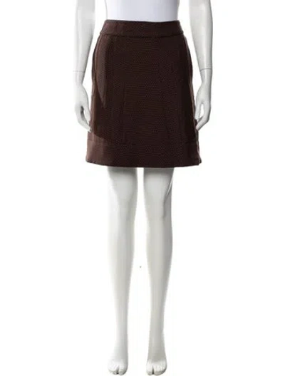 Pre-owned Marni Wool Mini Skirt In Brown