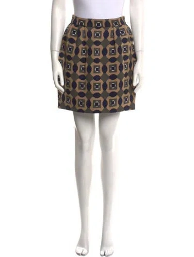 Pre-owned Marni Wool Mini Skirt In Green