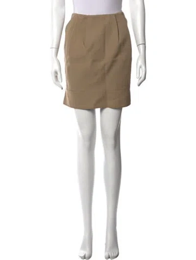 Pre-owned Marni Wool Mini Skirt In Neutrals