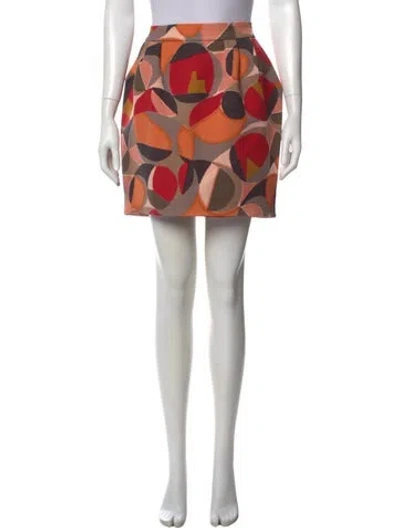 Pre-owned Marni Wool Mini Skirt In Orange