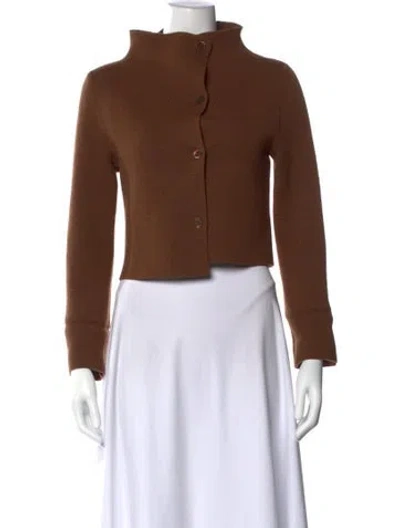 Pre-owned Marni Wool Mock Neck Sweater In Brown