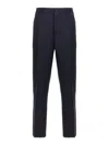 Marni Deep Blue Tropical Wool Trousers With Drawstring Waist In Azul