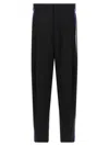 Marni Wool Trousers With Pleated Front And Side Stripe In Black