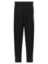 Marni Wool Trousers With Pleated Front And Side Stripe In Black