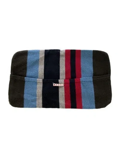 Pre-owned Marni Wool Pattern Print Laptop Cover In Green/red